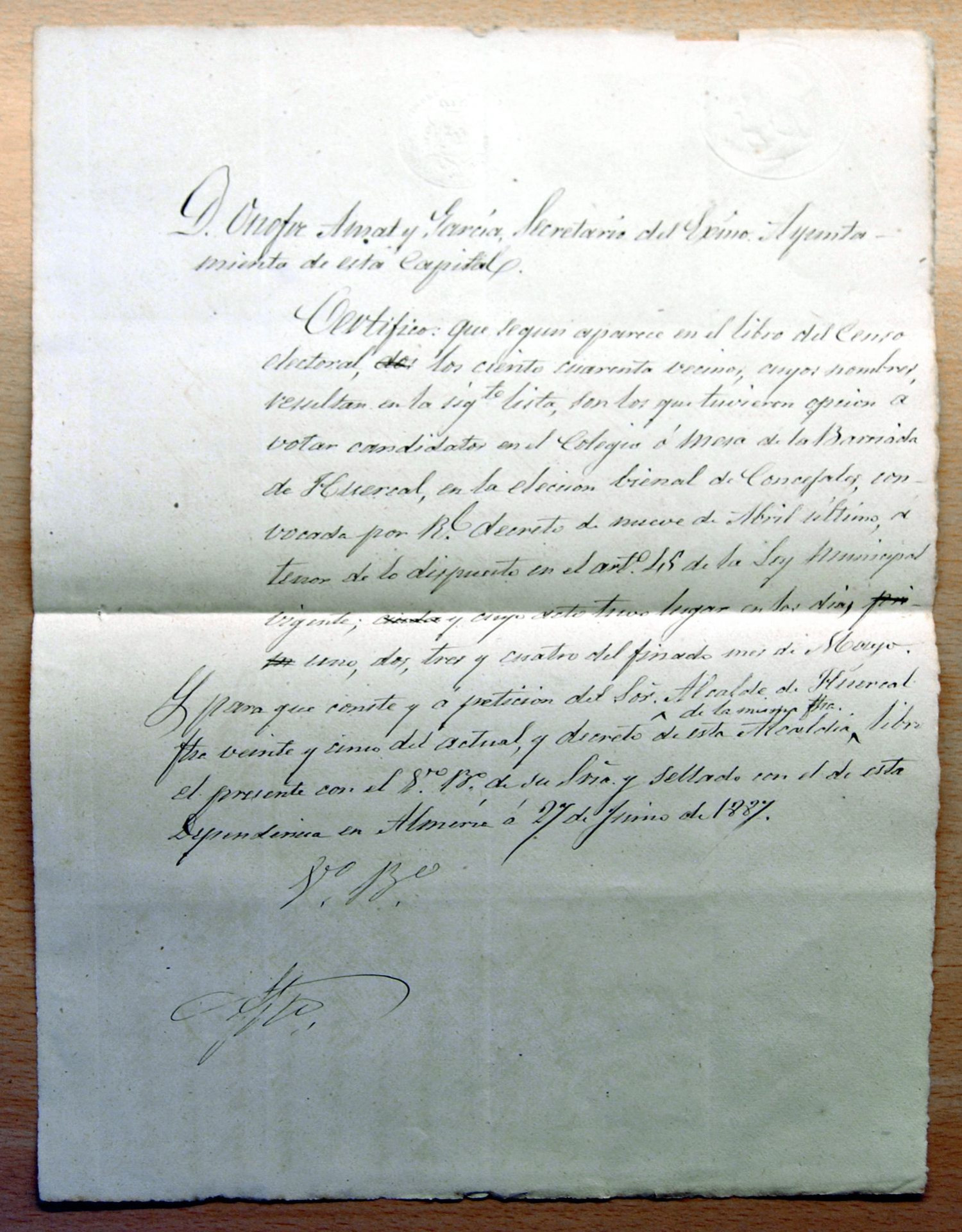 Constitución definitiva del Ayuntamiento de Huércal