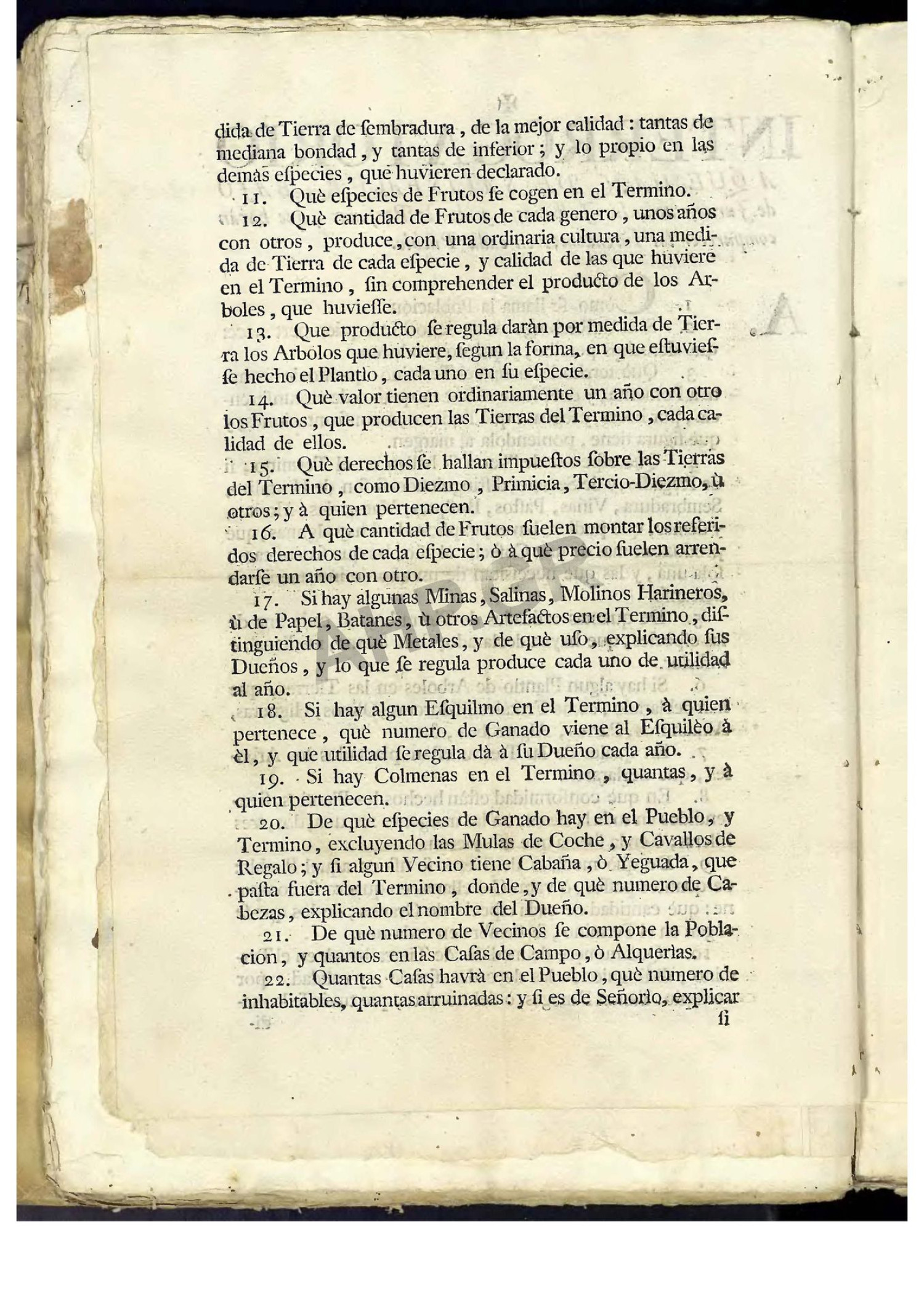 Huércal en el Catastro del Marqués de la Ensenada