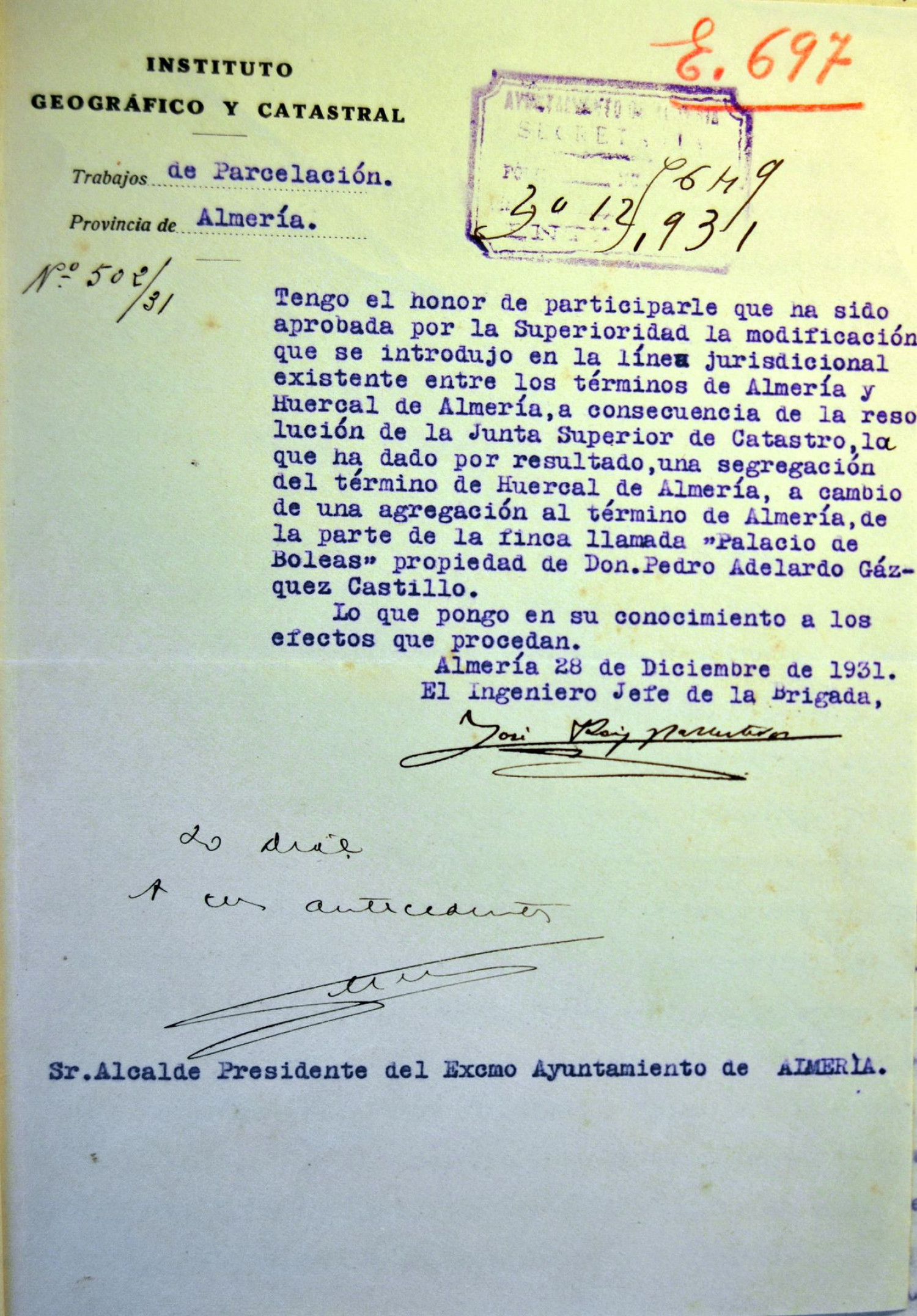 El deslinde de la Hacienda Boleas