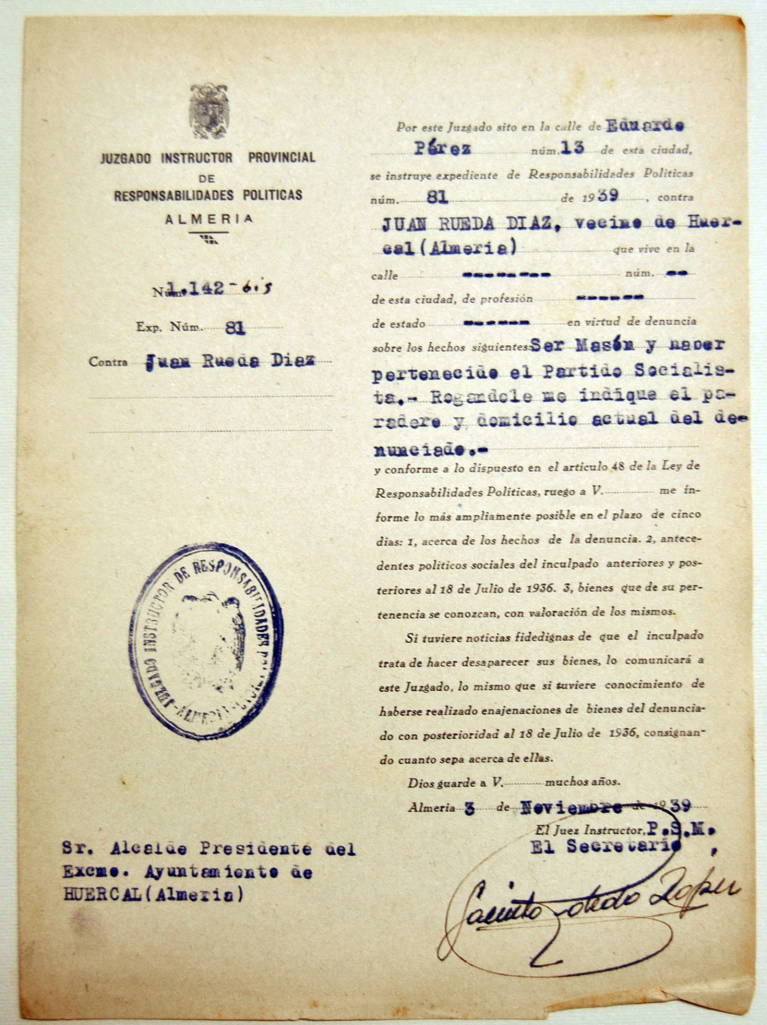Represaliados de Huércal
