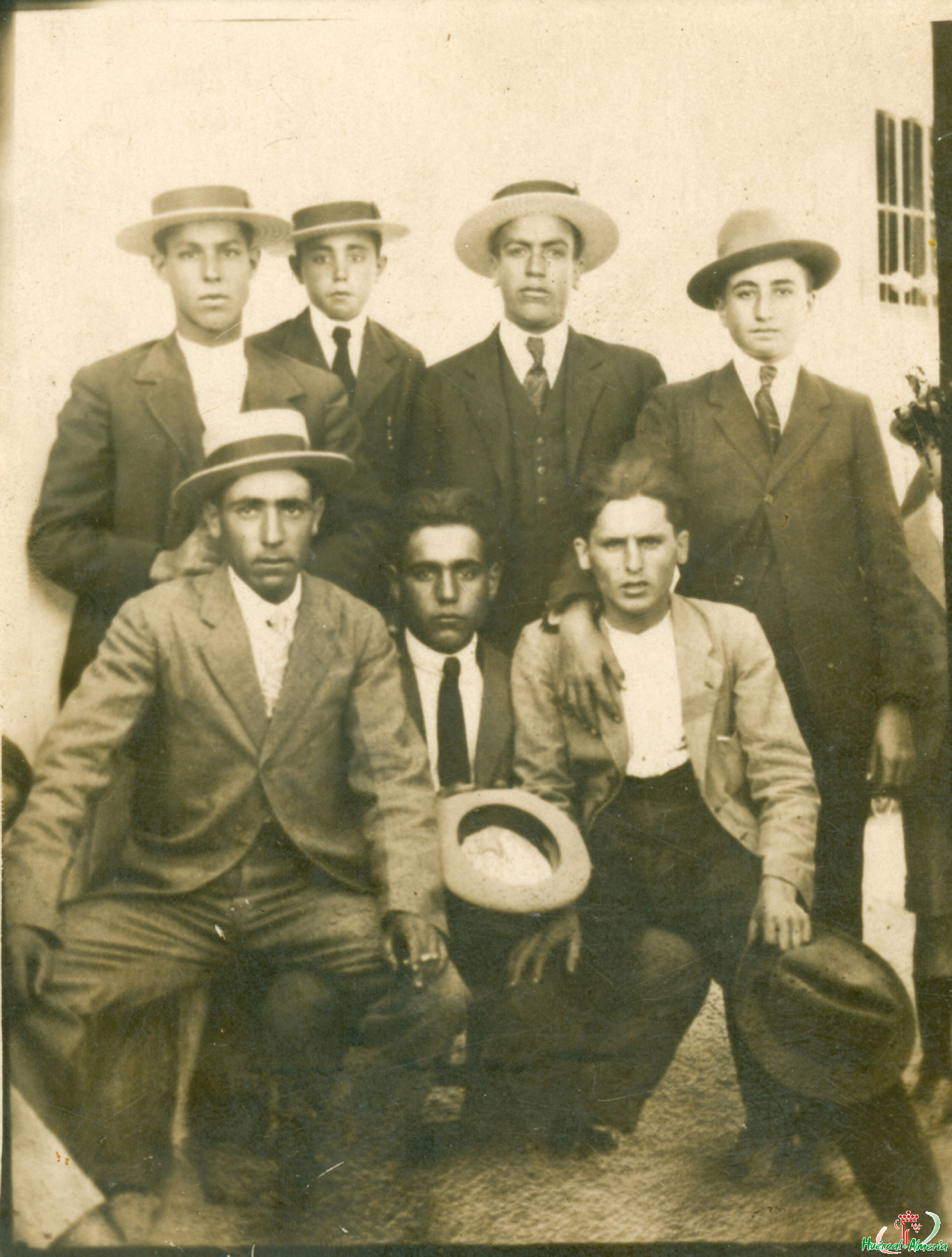 Con mis amigos de Huércal en Francia. 1917
