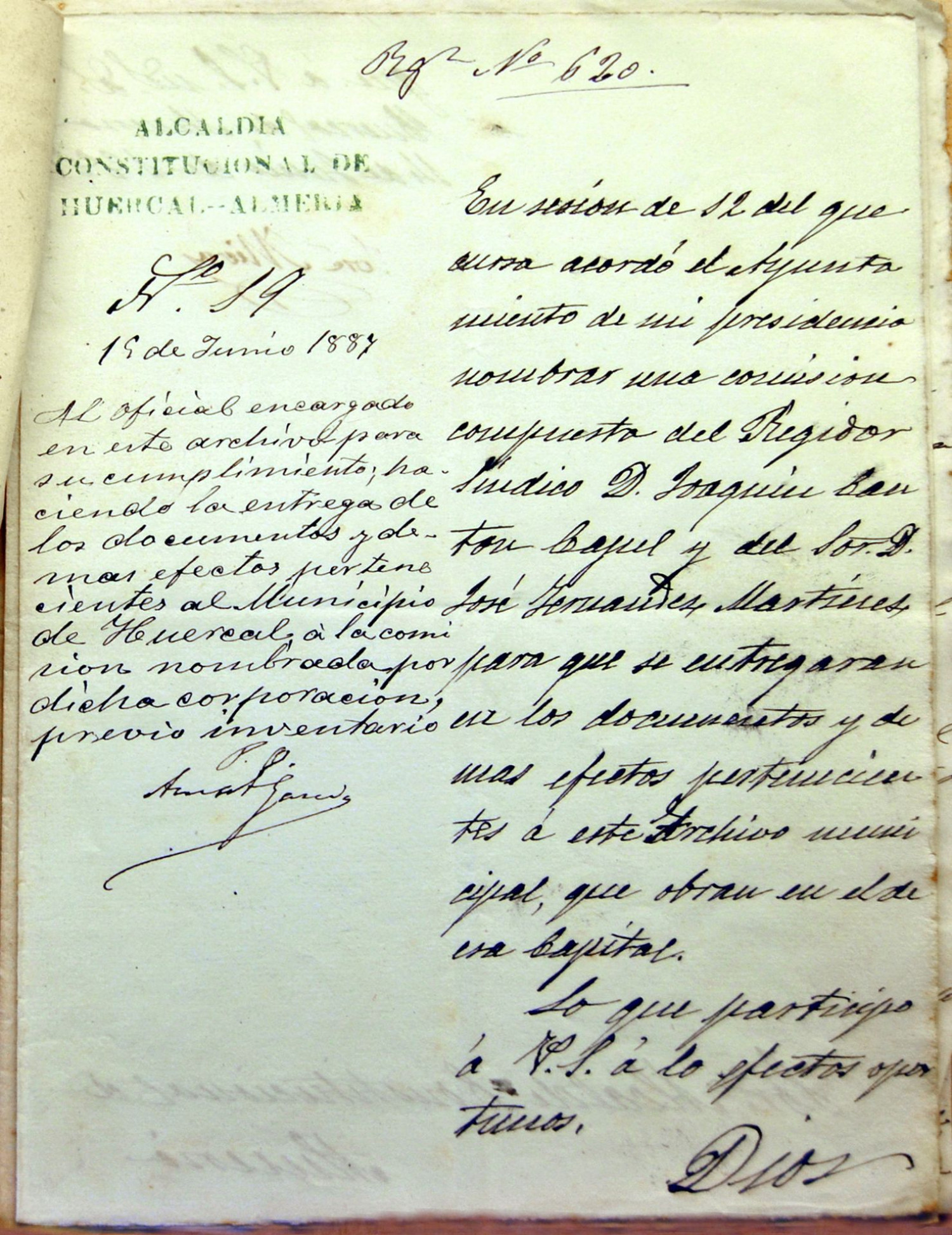 Constitución definitiva del Ayuntamiento de Huércal